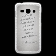 Coque Samsung Galaxy Ace3 Cynique Gris Citation Oscar Wilde