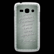 Coque Samsung Galaxy Ace3 Cynique Vert Citation Oscar Wilde