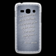 Coque Samsung Galaxy Ace3 Dramatique vieillesse Bleu Citation Oscar Wilde