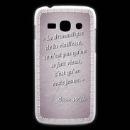 Coque Samsung Galaxy Ace3 Dramatique vieillesse Rose Citation Oscar Wilde