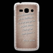 Coque Samsung Galaxy Ace3 Dramatique vieillesse Rouge Citation Oscar Wilde