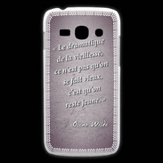 Coque Samsung Galaxy Ace3 Dramatique vieillesse Violet Citation Oscar Wilde