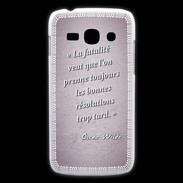 Coque Samsung Galaxy Ace3 Fatalité Rose Citation Oscar Wilde