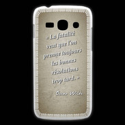 Coque Samsung Galaxy Ace3 Fatalité Sepia Citation Oscar Wilde