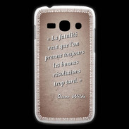 Coque Samsung Galaxy Ace3 Fatalité Rouge Citation Oscar Wilde