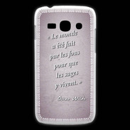 Coque Samsung Galaxy Ace3 Fous sages Rose Citation Oscar Wilde