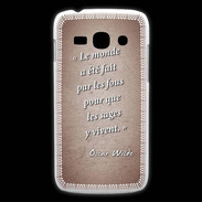 Coque Samsung Galaxy Ace3 Fous sages Rouge Citation Oscar Wilde