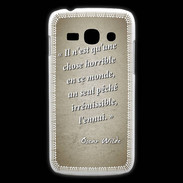Coque Samsung Galaxy Ace3 Horrible ennui Sepia Citation Oscar Wilde