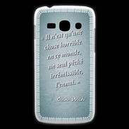Coque Samsung Galaxy Ace3 Horrible ennui Turquoise Citation Oscar Wilde