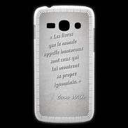 Coque Samsung Galaxy Ace3 Les livres Gris Citation Oscar Wilde