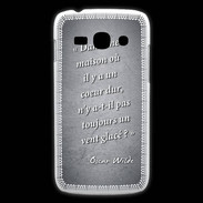 Coque Samsung Galaxy Ace3 Maison coeur Noir Citation Oscar Wilde