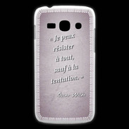 Coque Samsung Galaxy Ace3 Résister Rose Citation Oscar Wilde