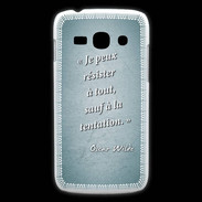 Coque Samsung Galaxy Ace3 Résister Turquoise Citation Oscar Wilde