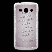 Coque Samsung Galaxy Ace3 Vraie valeur Rose Citation Oscar Wilde
