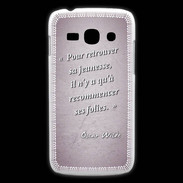 Coque Samsung Galaxy Ace3 Jeuness folie Rose Citation Oscar Wilde