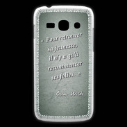 Coque Samsung Galaxy Ace3 Jeuness folie Vert Citation Oscar Wilde