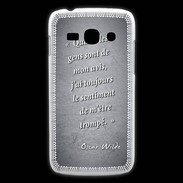 Coque Samsung Galaxy Ace3 Avis gens Noir Citation Oscar Wilde