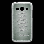 Coque Samsung Galaxy Ace3 Avis gens Vert Citation Oscar Wilde