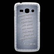 Coque Samsung Galaxy Ace3 Bons heureux Bleu Citation Oscar Wilde