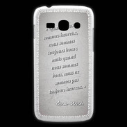 Coque Samsung Galaxy Ace3 Bons heureux Gris Citation Oscar Wilde