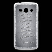 Coque Samsung Galaxy Ace3 Bons heureux Noir Citation Oscar Wilde