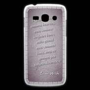 Coque Samsung Galaxy Ace3 Bons heureux Violet Citation Oscar Wilde