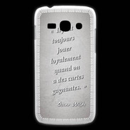 Coque Samsung Galaxy Ace3 Cartes gagnantes Gris Citation Oscar Wilde