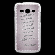 Coque Samsung Galaxy Ace3 Bons heureux Rose Citation Oscar Wilde