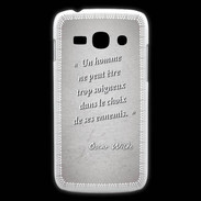 Coque Samsung Galaxy Ace3 Choix ennemis Gris Citation Oscar Wilde