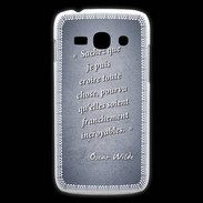 Coque Samsung Galaxy Ace3 Croire Bleu Citation Oscar Wilde