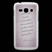 Coque Samsung Galaxy Ace3 Croire Rose Citation Oscar Wilde