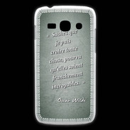 Coque Samsung Galaxy Ace3 Croire Vert Citation Oscar Wilde