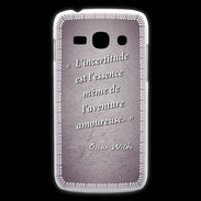 Coque Samsung Galaxy Ace3 Incertitude Violet Citation Oscar Wilde