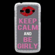 Coque Samsung Galaxy Ace3 Keep Calm Girl Gris