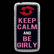 Coque Samsung Galaxy Ace3 Keep Calm Girly Noir