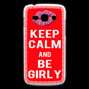 Coque Samsung Galaxy Ace3 Keep calm Girly Rouge