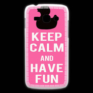 Coque Samsung Galaxy Ace3 Keep Calm Have fun Rose