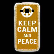 Coque Samsung Galaxy Ace3 Keep Calm Peace Orange