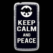 Coque Samsung Galaxy Ace3 Keep Calm Peace Noir