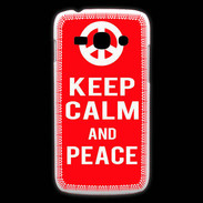 Coque Samsung Galaxy Ace3 Keep Calm Peace Rouge