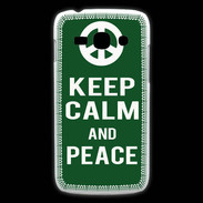 Coque Samsung Galaxy Ace3 Keep Calm Peace Vert