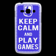 Coque Samsung Galaxy Ace3 Keep Calm Play games Bleu