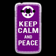 Coque Samsung Galaxy Ace3 Keep Calm Peace Violet