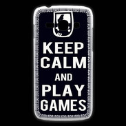 Coque Samsung Galaxy Ace3 Keep Calm Play games Noir