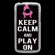 Coque Samsung Galaxy Ace3 Keep Calm Play on Noir