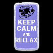 Coque Samsung Galaxy Ace3 Keep Calm Reelax Bleu
