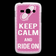 Coque Samsung Galaxy Ace3 Keep Calm Ride on Rose