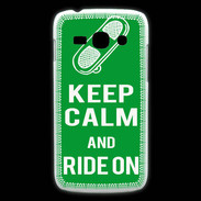 Coque Samsung Galaxy Ace3 Keep Calm Ride on Vert