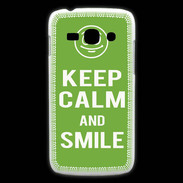 Coque Samsung Galaxy Ace3 Keep Calm Smile Vert