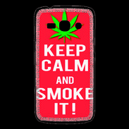 Coque Samsung Galaxy Ace3 Keep Calm Smoke Rouge